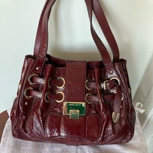 Jimmy Choo red patent leather Ramona bag